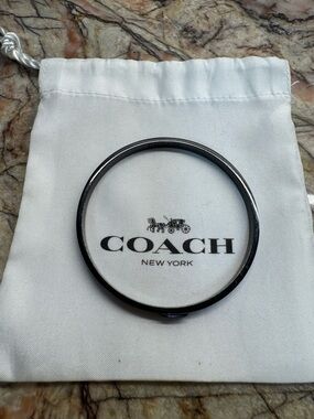 Coach Green and Black Signature Slim Bangle Bracelet